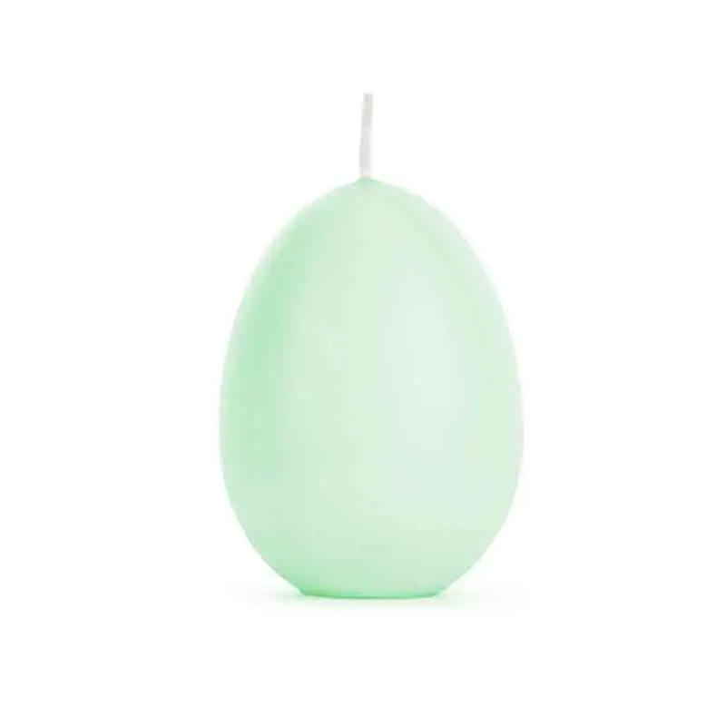 Candela a uovo verde chiaro 10 cm SO2-102