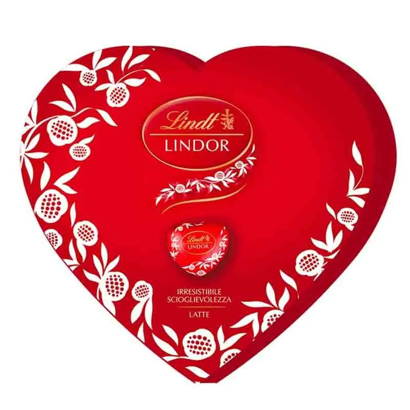 Lindt Cioccolato Lindor Scatola Cuori Latte 96 g