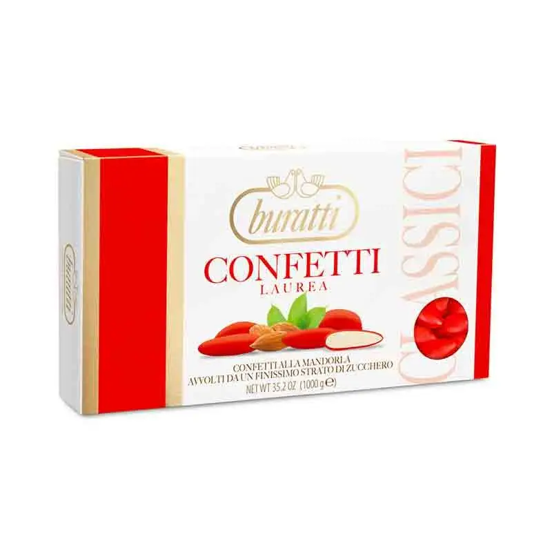 Buratti Confetti alla Mandorla Colore Rosso Capri 1 kg CARS100