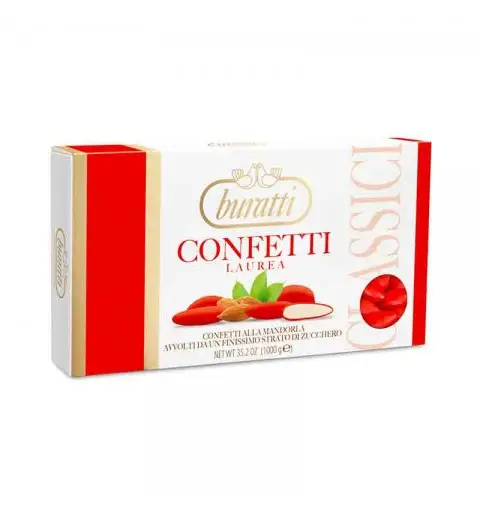Buratti Confetti alla Mandorla Colore Rosso Capri 1 kg CARS100