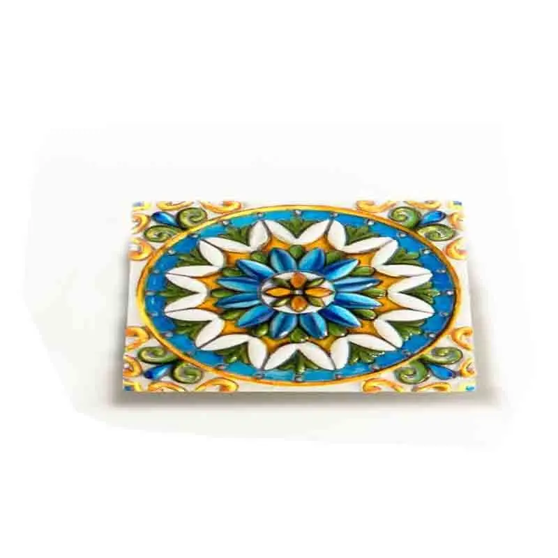 12 magneti in ceramica maiolica fiore 233 4 cm