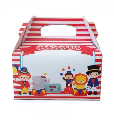 Box Contenitore Caramelle e Pop Corn tema circo circus party