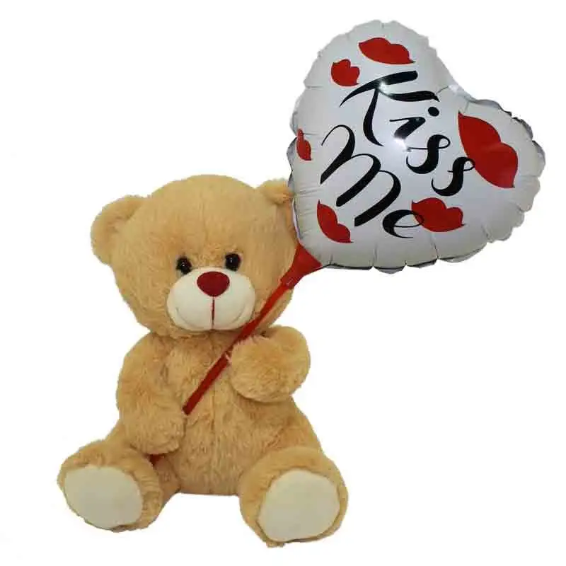 orsetto in peluche 25 cm mod. assoritti e casuali con palloncino 68768
