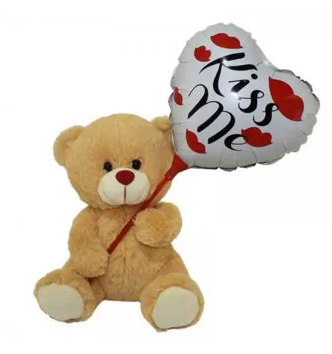 orsetto in peluche 25 cm mod. assoritti e casuali con palloncino 68768