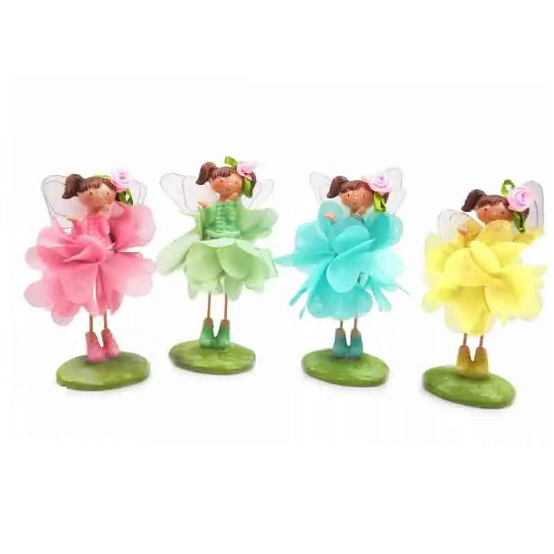 bambolina con gonna petali colori ass. e casuali 190040 12 cm