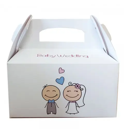 Box Contenitore Caramelle e Pop Corn tema baby wedding