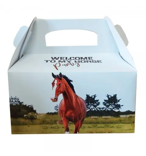 Box Contenitore Caramelle e Pop Corn tema cavalli