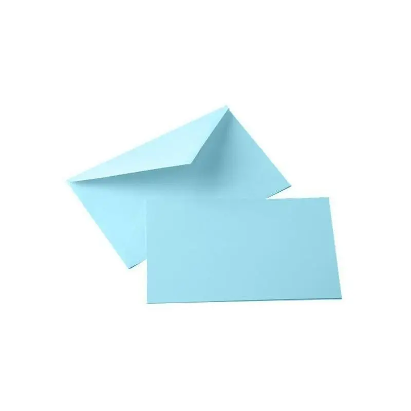 busta con bigliettino celeste 7,5 x 11,5 cm 456