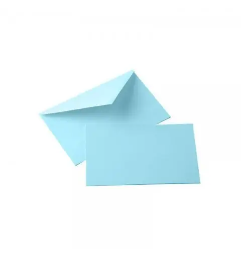 busta con bigliettino celeste 9 x 14 cm 457
