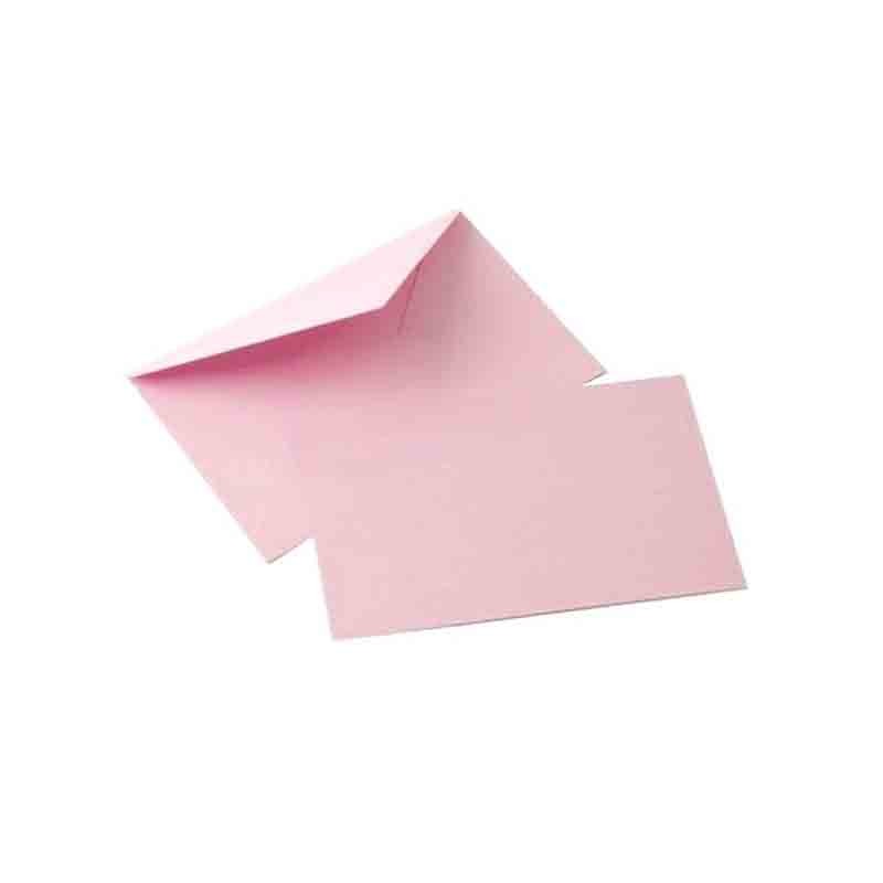 busta con bigliettino rosa 7,5 x 11,5 cm 458