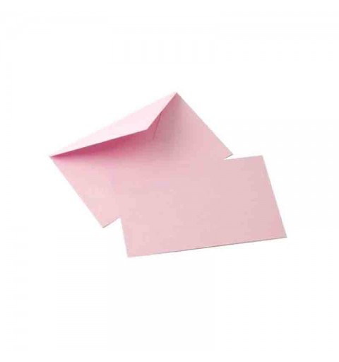 busta con bigliettino rosa 9 x 14 cm 459