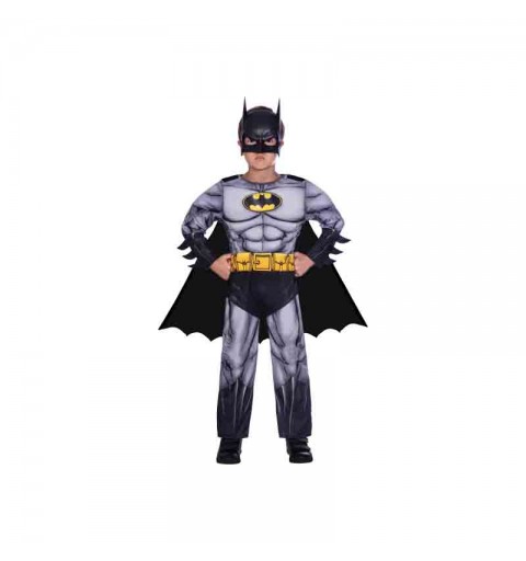 Costume da bambino Batman Classic 4-6 anni mantello e maschera inclusi 9906058
