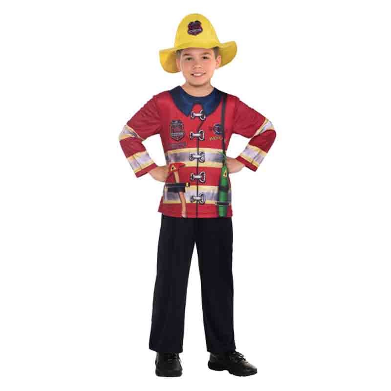 Costume da bambino Vigile del fuoco ECO SOSTENIBILE Età 3-4 anni 9910150