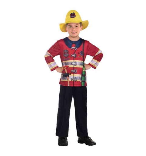 Costume da bambino Vigile del fuoco ECO SOSTENIBILE Età 6-8 anni 9910152