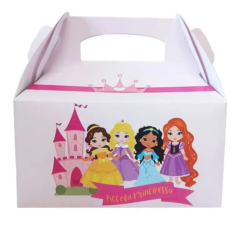 20 Box Contenitore Caramelle e Pop Corn tema principesse
