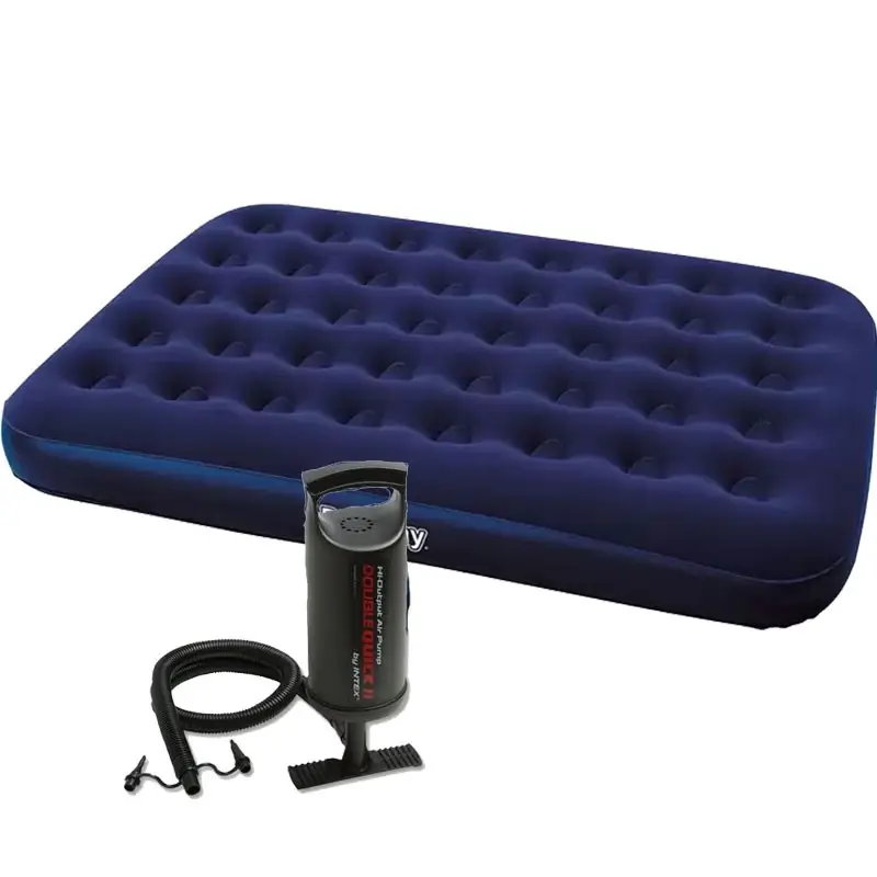 SET MATERASSO GONFIABILE MATRIMONIALE DOWNY 68758 + POMPA MANUALE 68612
