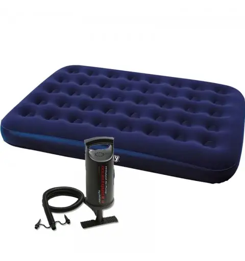 SET MATERASSO GONFIABILE MATRIMONIALE DOWNY 68758 + POMPA MANUALE 68612