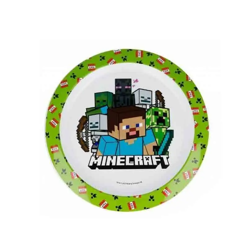Piatto piano minecraft cm 22 per microonde 40447
