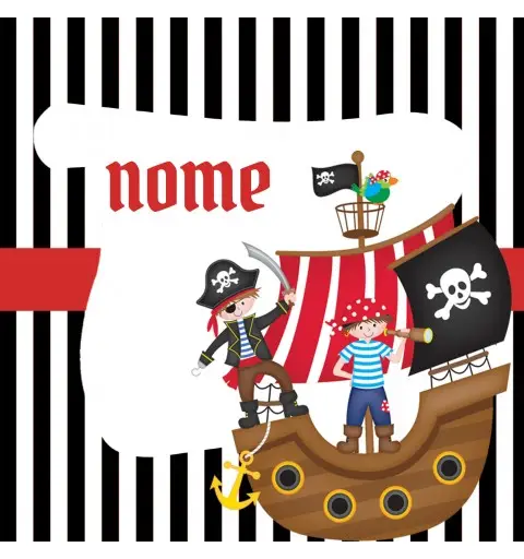 48 ADESIVI PERSONALIZZABILI PIRATI