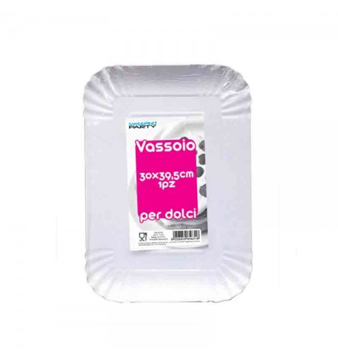 1 vassoio rettangolare bianco 30 x 39,5 cm 6318