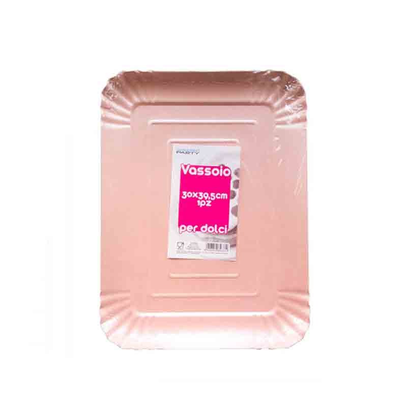 1 vassoio rettangolare rosa 30 x 39,5 cm 6332