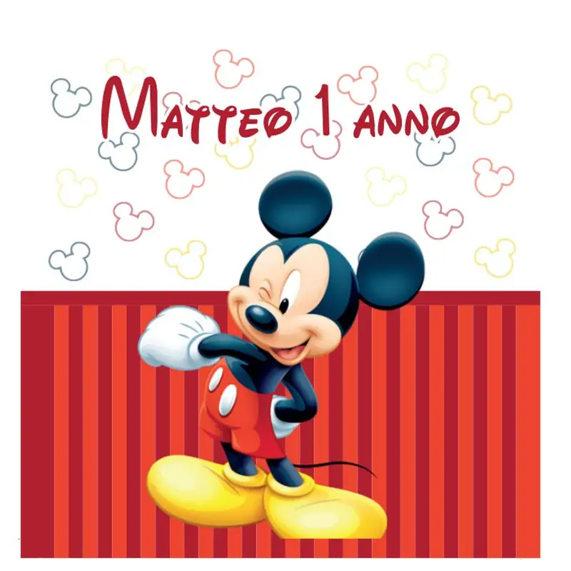 48 ADESIVI TOPOLINO PERSONALIZZABILI