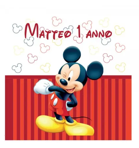 48 ADESIVI TOPOLINO PERSONALIZZABILI