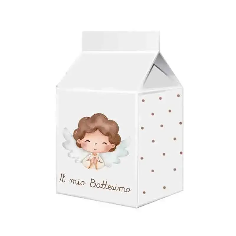 50 Scatoline milk il mio battesimo angioletto pois