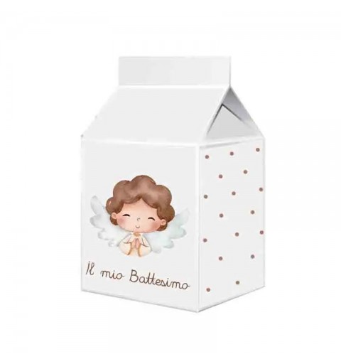 50 Scatoline milk il mio battesimo angioletto pois