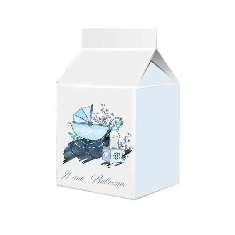 50 Scatoline milk il mio battesimo carrozzina celeste