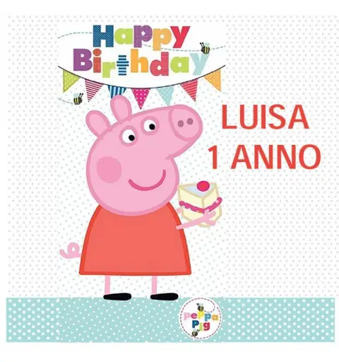 48 ADESIVI PEPPA PIG PERSONALIZZABILI