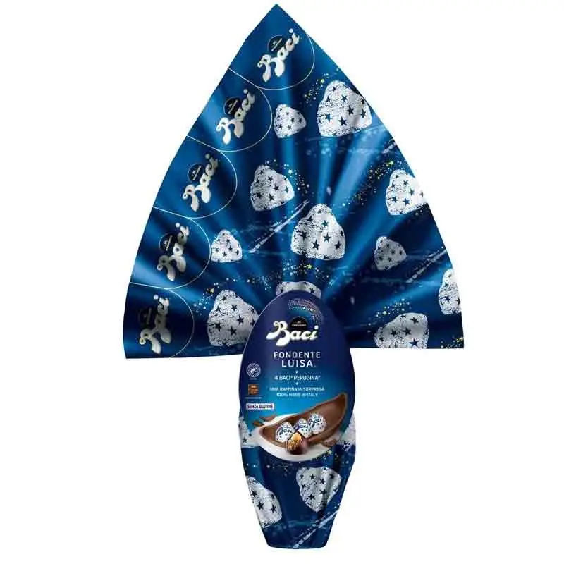 Uovo di Cioccolato Fondente Extra con Sorpresa e 4 BACI PERUGINA 265g