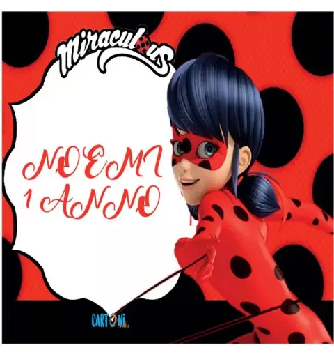 48 ADESIVI LADYBUG - PRODIGIOSA PERSONALIZZABILI