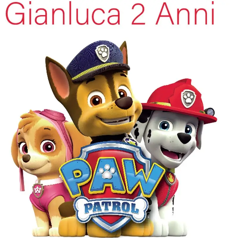 48 ADESIVI PAW PATROL PERSONALIZZABILI