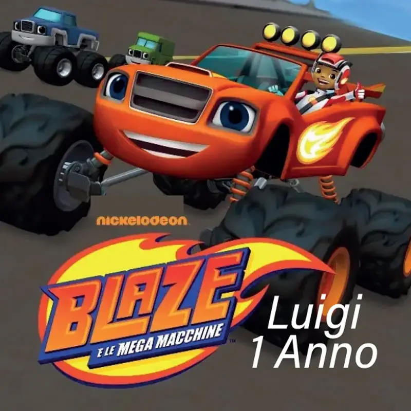 48 ADESIVI BLAZE E LE MEGA MACCHINE PERSONALIZZABILI