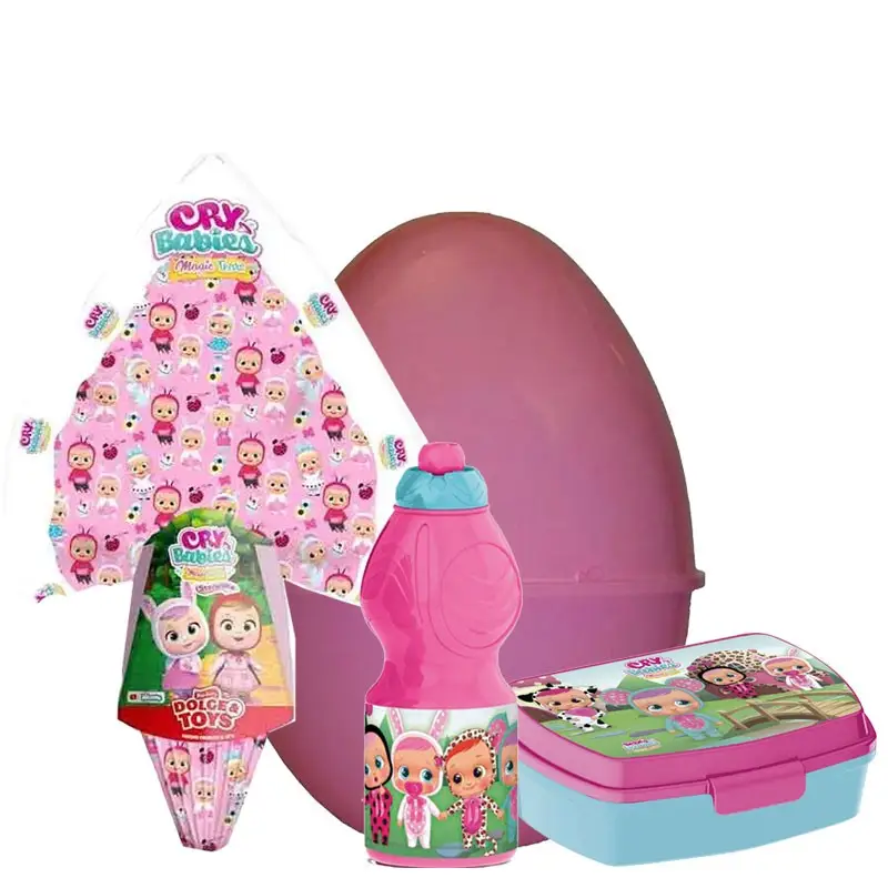 UOVO DI PASQUA CRY BABY PER LEI CON PORTA MERENDA BORRACCIA