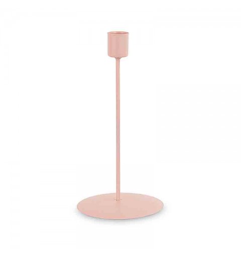 candelabro metallo rosa 9 x 15 cm h 29071