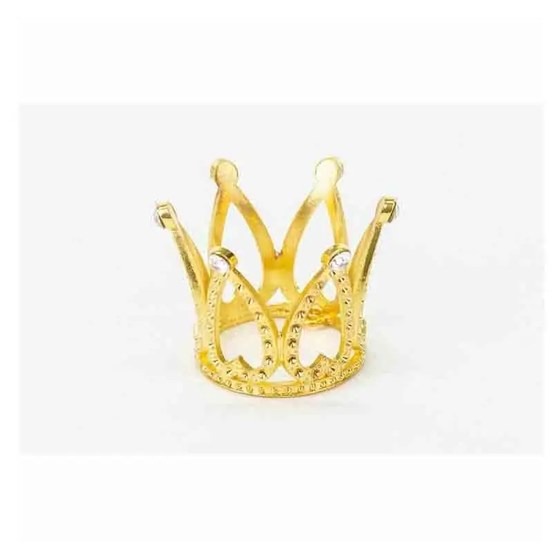decorazione corona in metallo con strass L54230