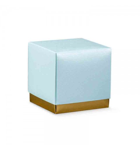 Scatolina in cartoncino teso azzurro 90 x 90 x 90 mm 17362