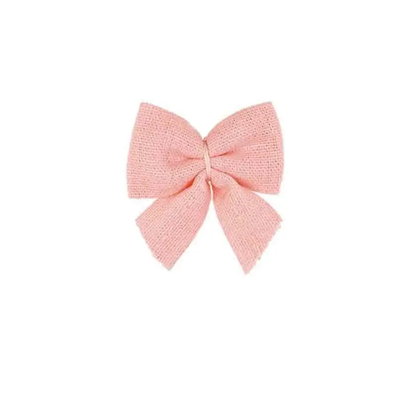 set 12 fiocchetti rosa in stoffa con adesivo 4 x 4 cm 29141