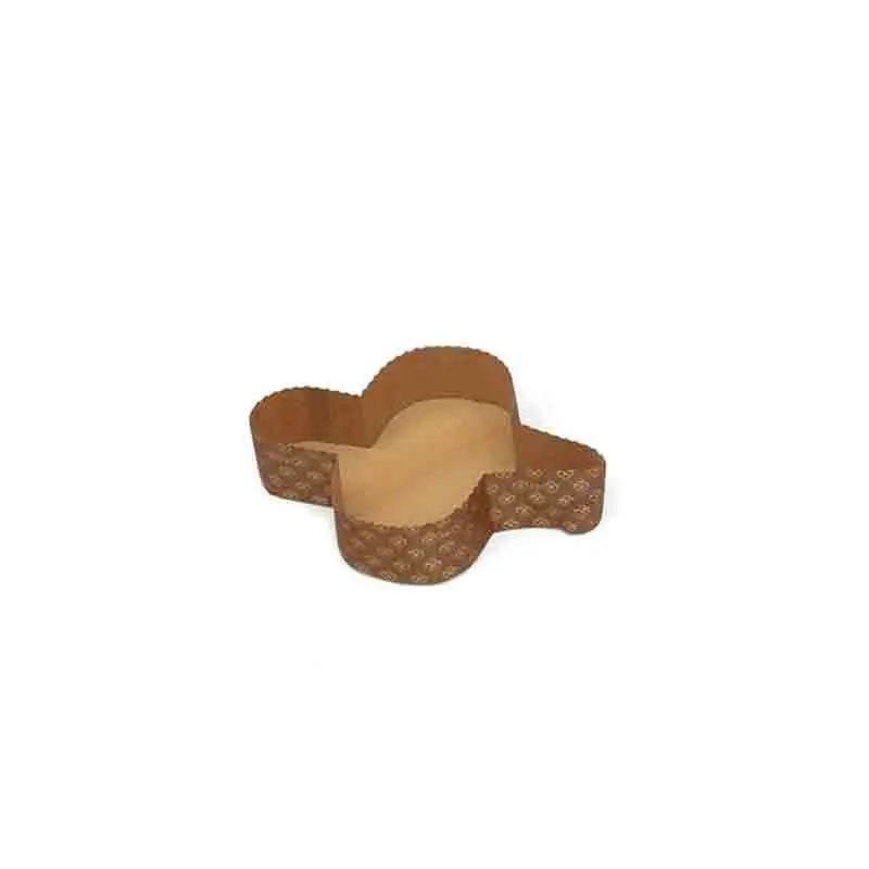 set 5 stampi colomba 100 g in carta  rigida di pura cellulosa 15,5 x 11,5 x 3 h cm 0320170