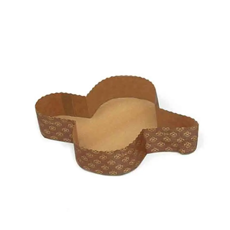 set 5 stampi colomba 500 g in carta  rigida di pura cellulosa 26,5 x 20 x 5 h cm 0320172