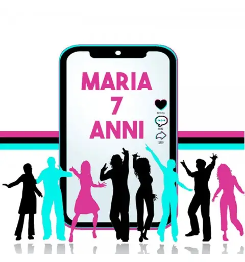 48 ADESIVI TIK TOK  PERSONALIZZABILI