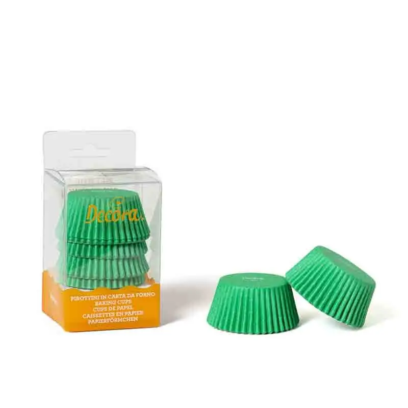 75 Pirottini muffin tinta unita verdi ø 50 x 32 h mm 0339673