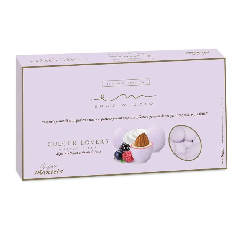 Confetti Maxtris  Enzo Miccio Nuance Lilla allo Yogurt Frutti di Bosco 1kg - EMLIL