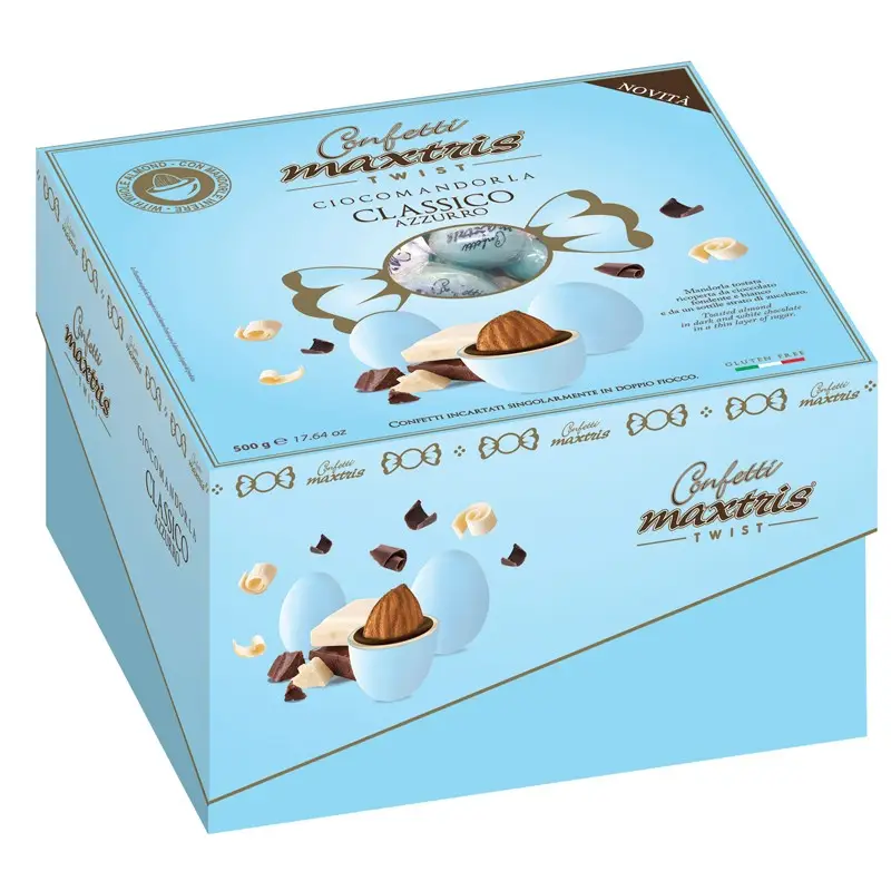 Confetti Maxtris Cadeau  Twist  celeste 500g INCARTATI A CARAMELLA - TWCADMAXC