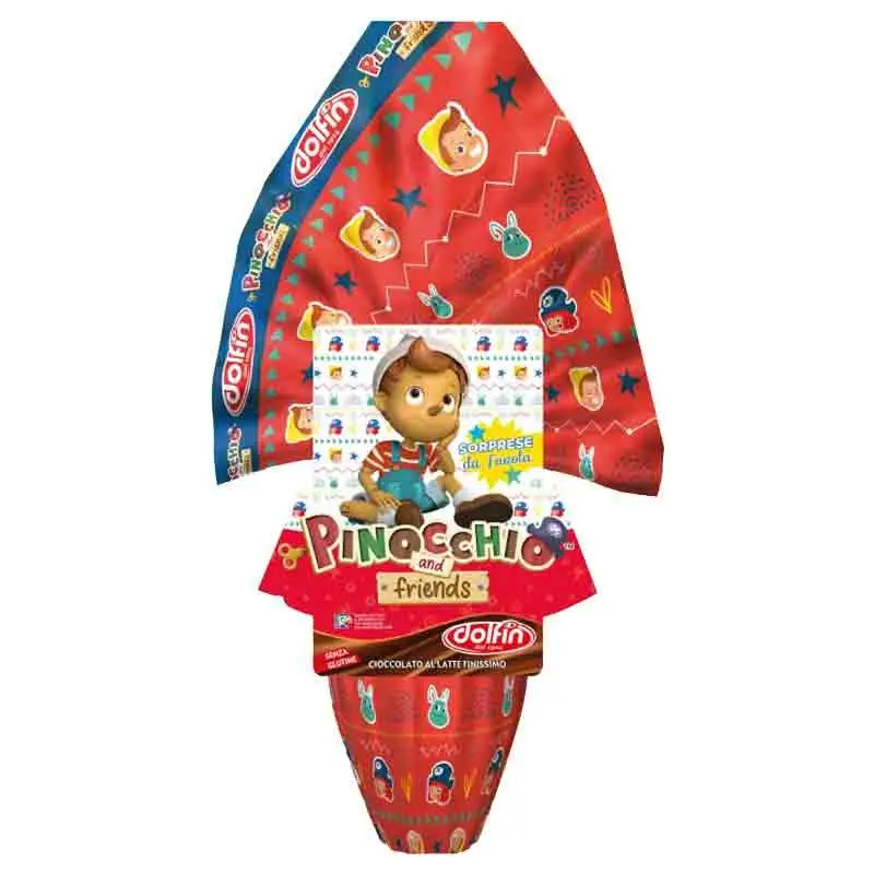 Uovo di Pasqua Pinocchio & friends 220g dolfin