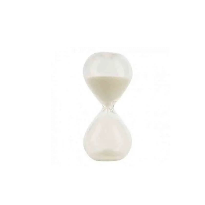 Clessidra In Vetro 6 cm sabbia bianca JQ5