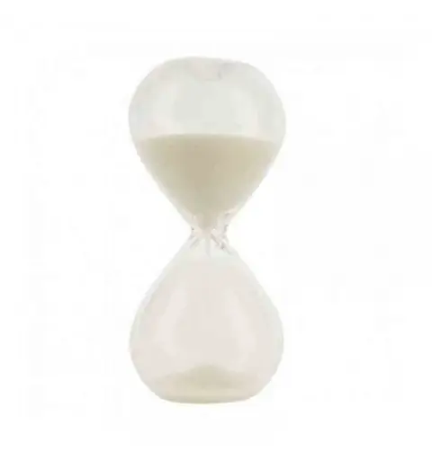 Clessidra In Vetro Polvere bianca 13 cm TB1523A