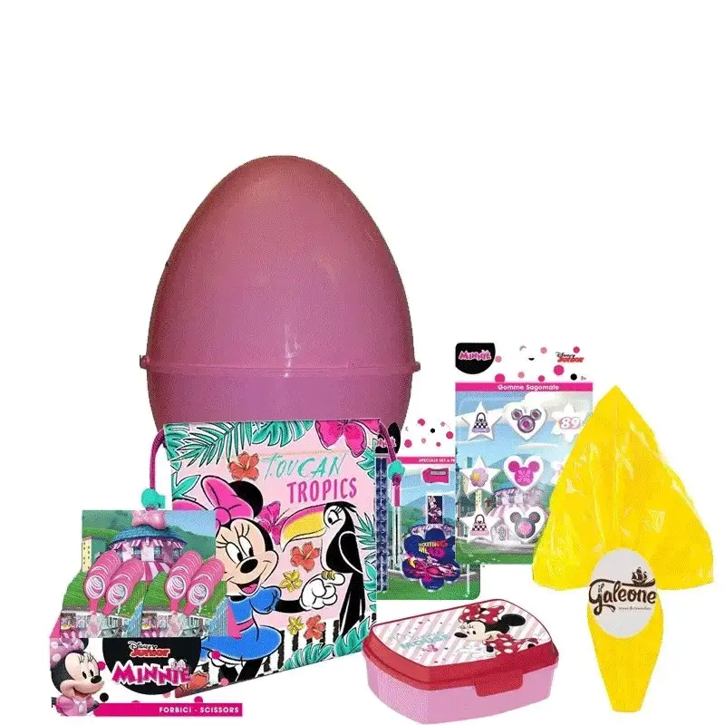 Uovo di Pasqua Minnie con gadget con cioccolato